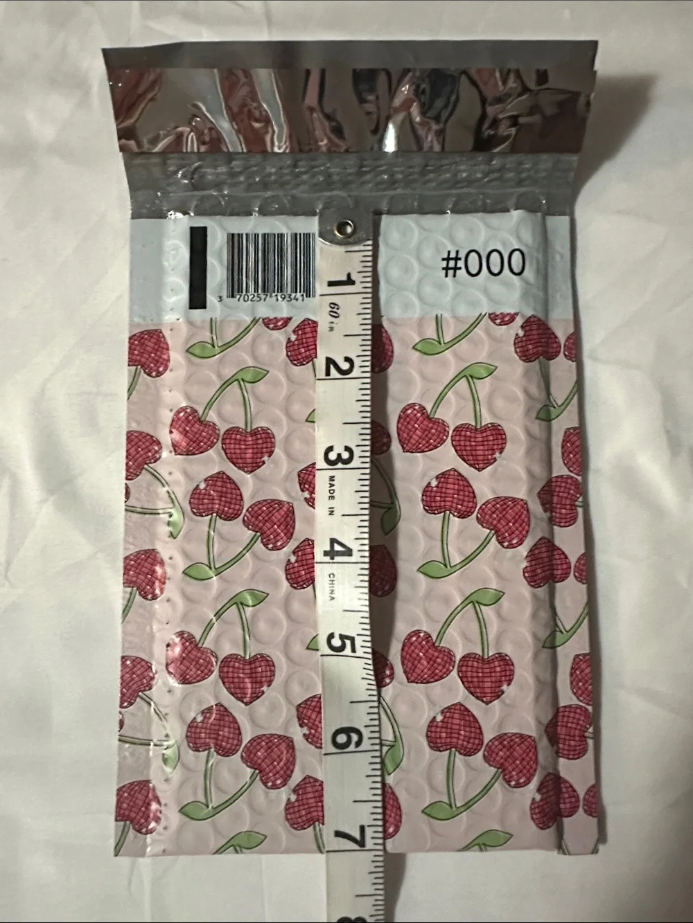 Cherry Heart Disco Ball Poly Bubble Mailers 4.25